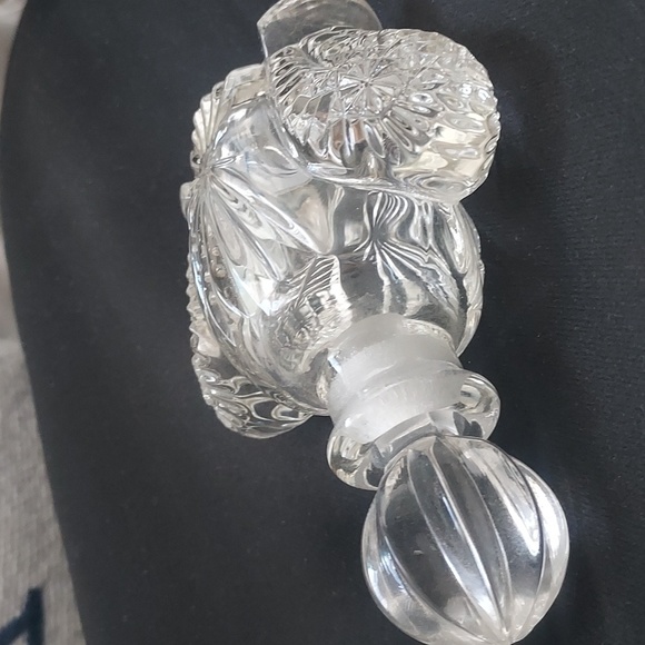 Vintage imperial glass perfume bottle cut crystal Art deco art nouveau - Picture 6 of 13
